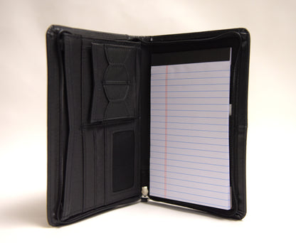 Black Pedova Jr. Zippered Padfolio with FSC Mix Paper