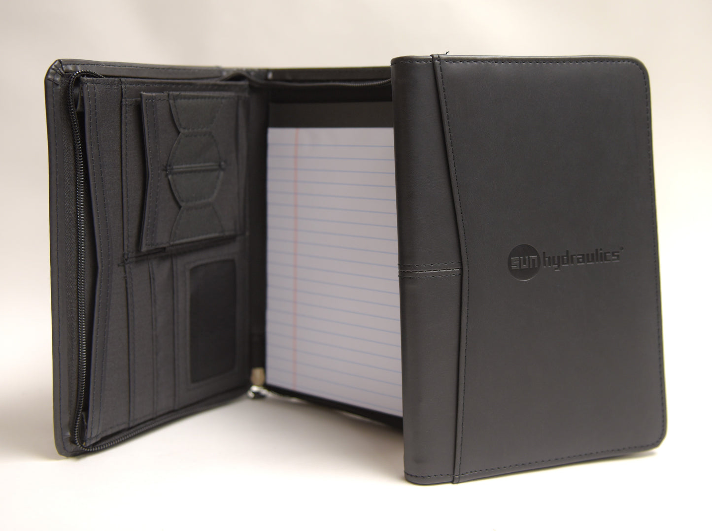 Black Pedova Jr. Zippered Padfolio with FSC Mix Paper