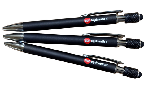 Engraved Soft Touch Compass Fidget Stylus Pen